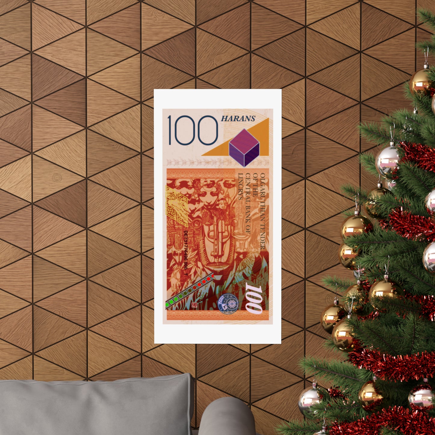 Haran 100 Note Poster -15x30