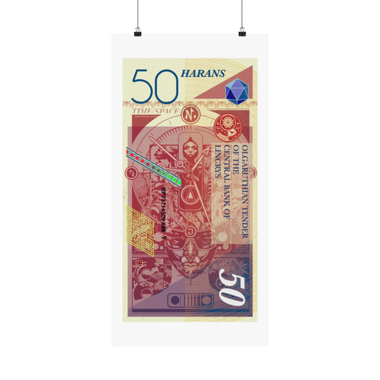 Haran 50 Note Poster -15x30