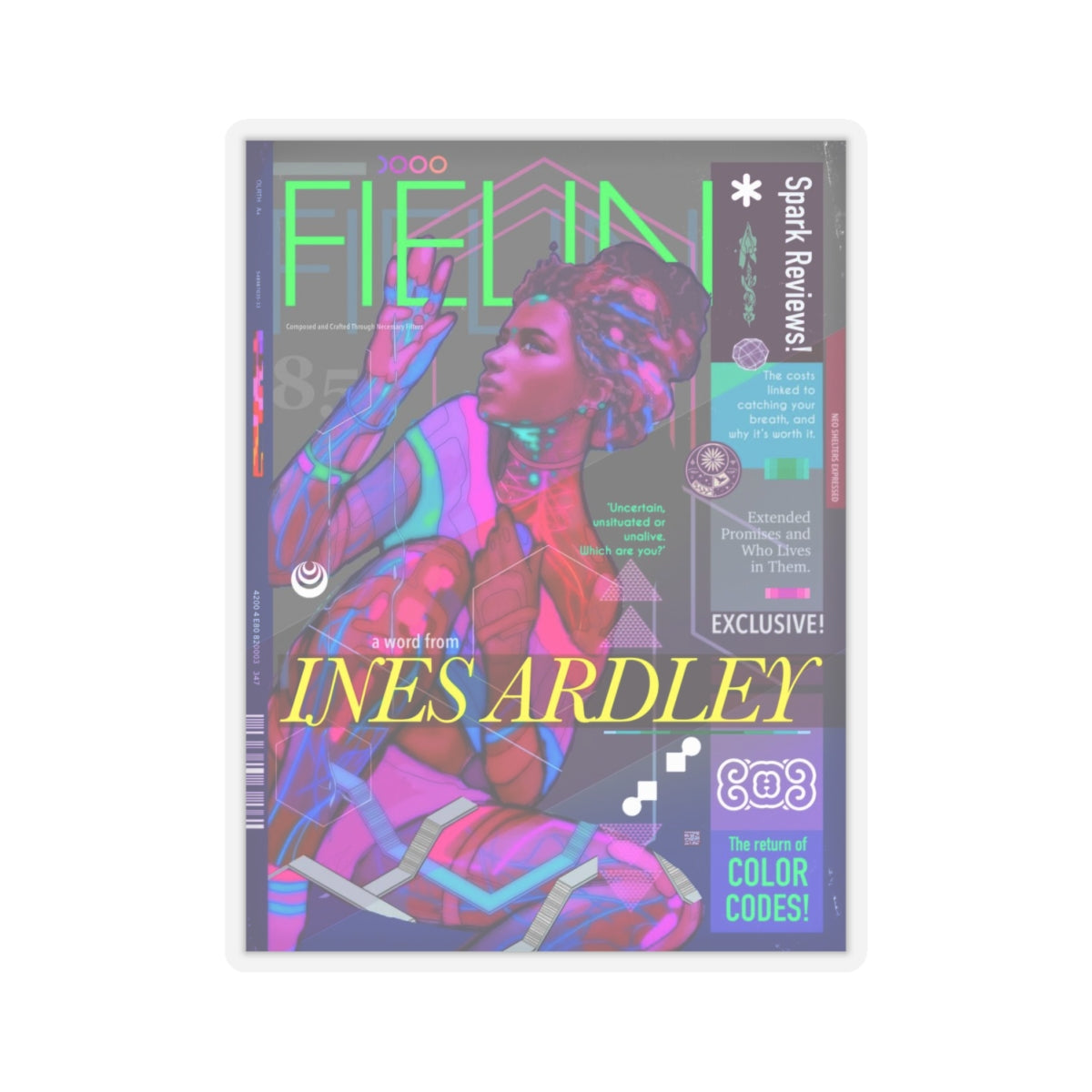 Ines Ardley Cover Story Kiss-Cut Stickers