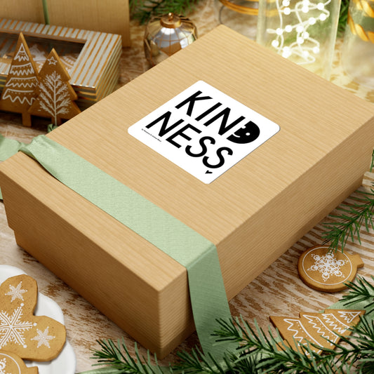 Kindness Kiss-Cut Stickers - Black & White