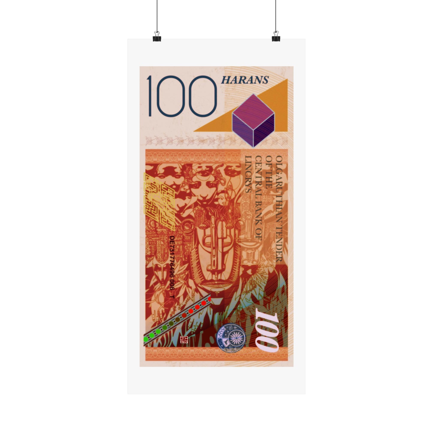 Haran 100 Note Poster -15x30