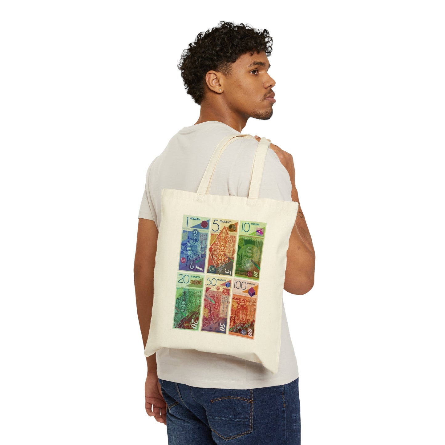 Haran Notes Cotton Canvas Tote Bag