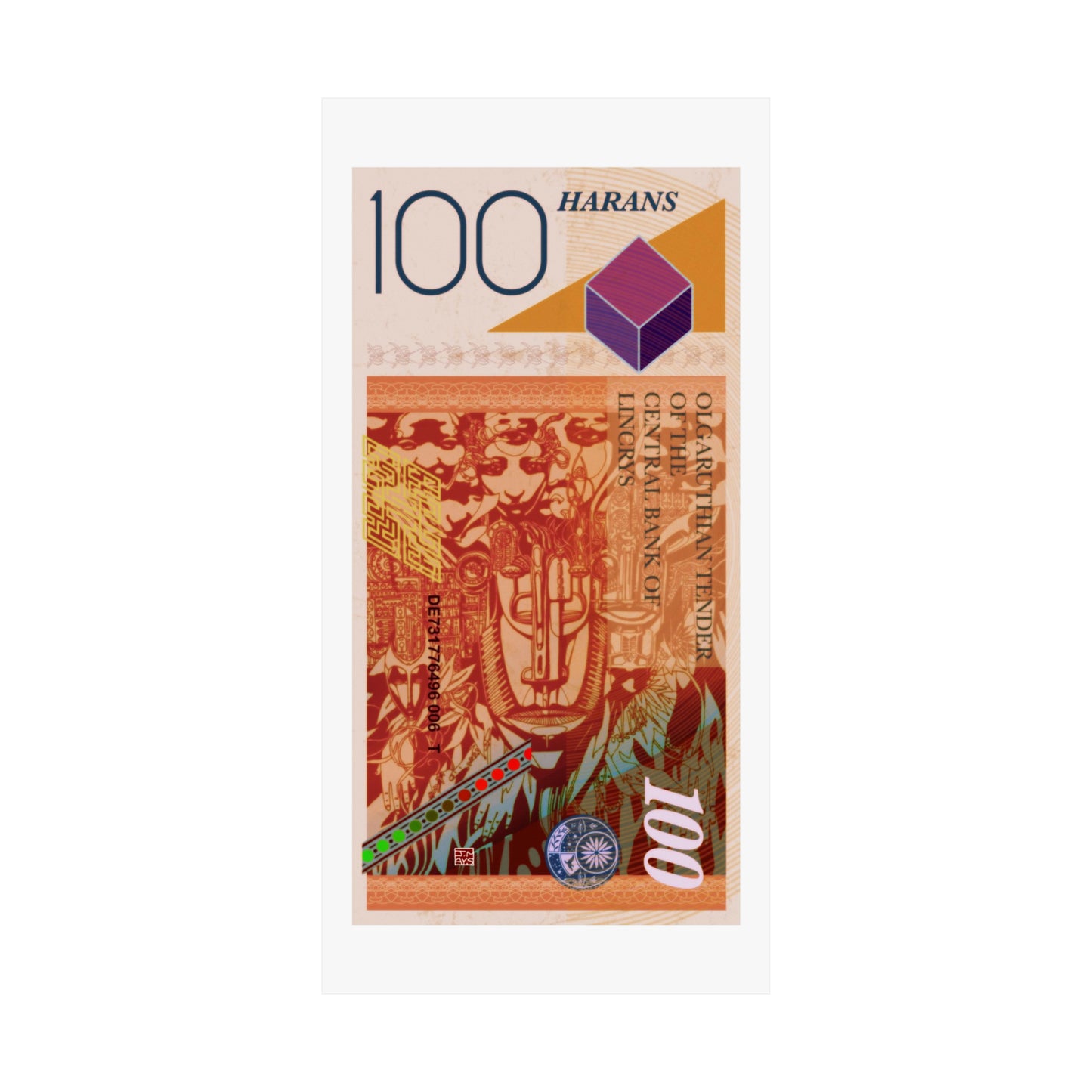 Haran 100 Note Poster -15x30